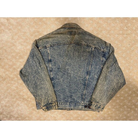 Vintage Levi's Denim Jacket Men's L Acid Wash Made in USA 70507 Trucker 80s - Picture 2 of 5